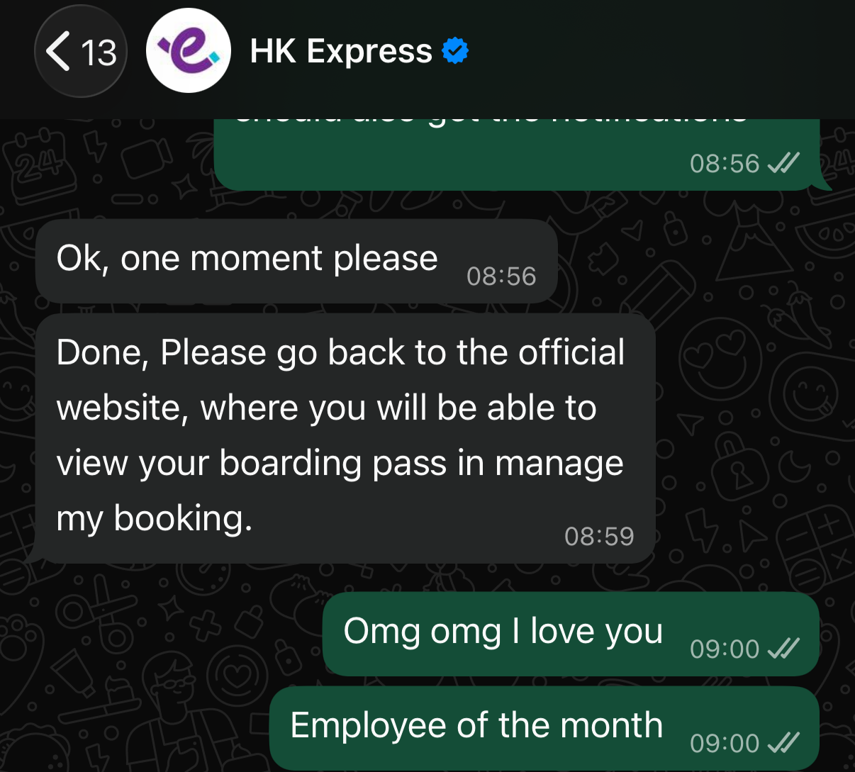 HK Express Kundenservice Chat