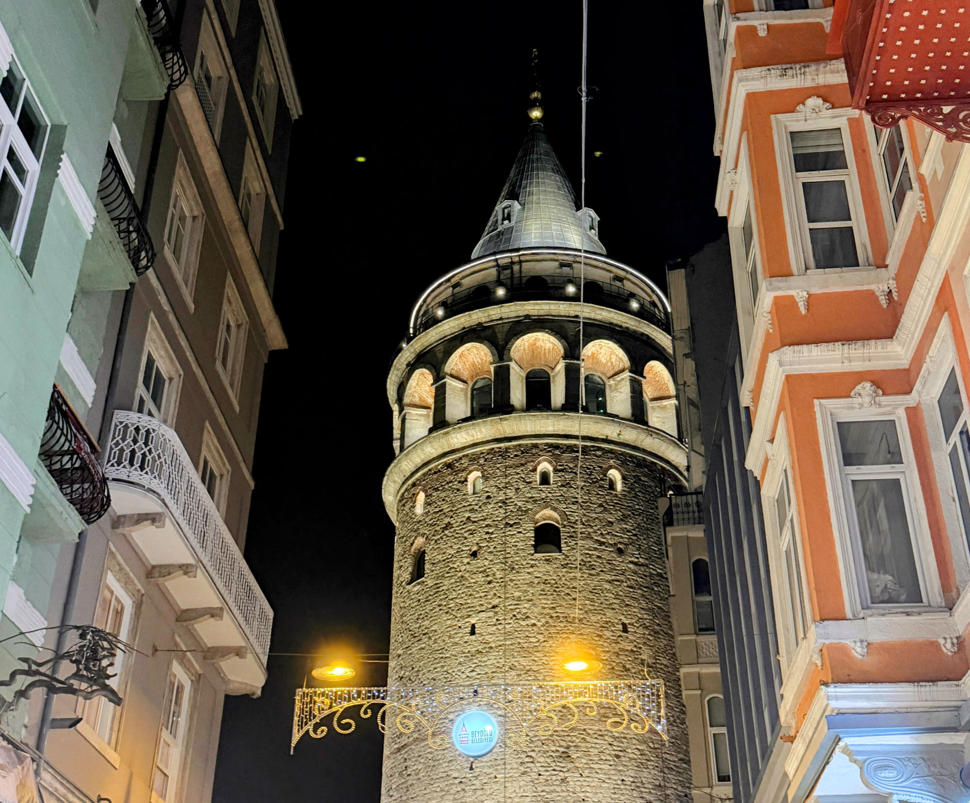 Galata-Turm bei Nacht, Istanbul