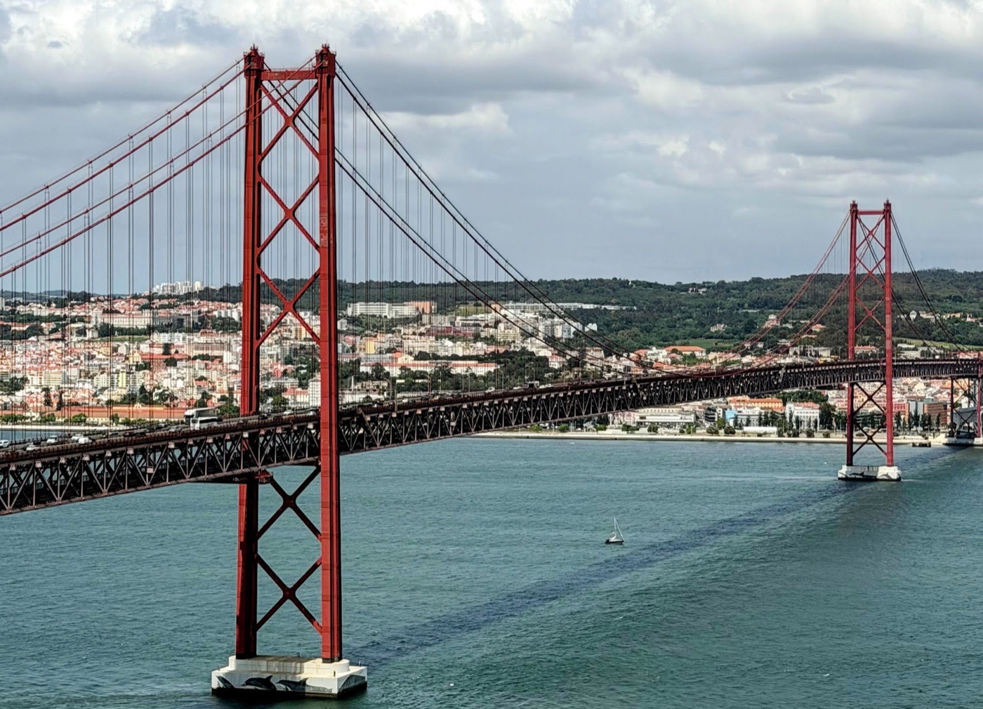 Ponte 25 de Abril — Blick von der Quinta da Arealva